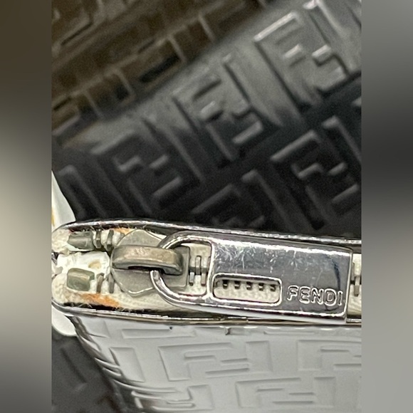 Rare Vintage Clear Black Zucca FF PVC Shopper Tote with Pouch - Picture 2 of 16